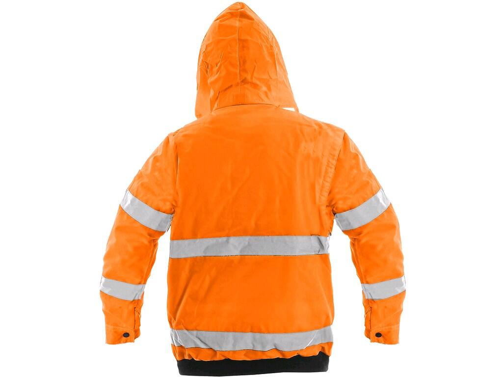 Bunda LEEDS, výstražná, zimní, pánská, oranžová, vel. M